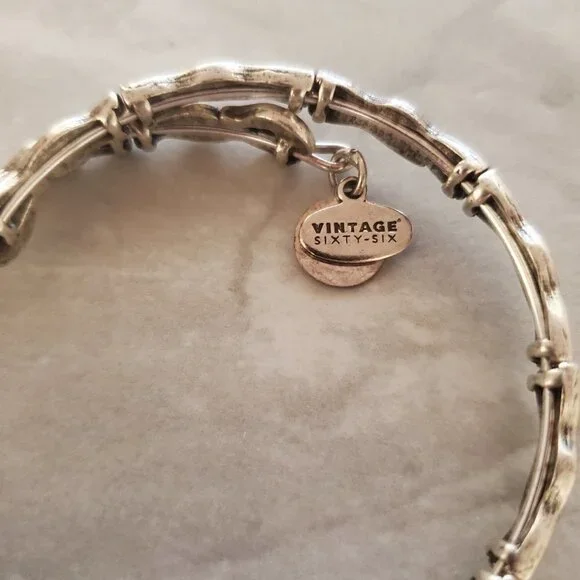 💕 Alex and Ani Vintage 66 Silver Beaded Expandable Bracelet 💕 - Picture 4 of 5